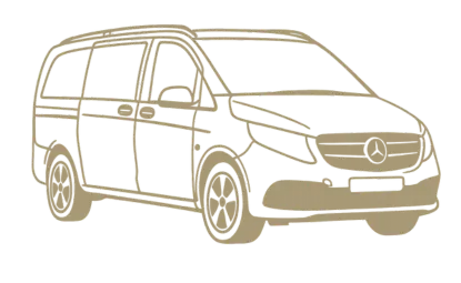 Van Transfer Flughafen Wien - Mercedes V-Klasse für bis zu 8 Personen